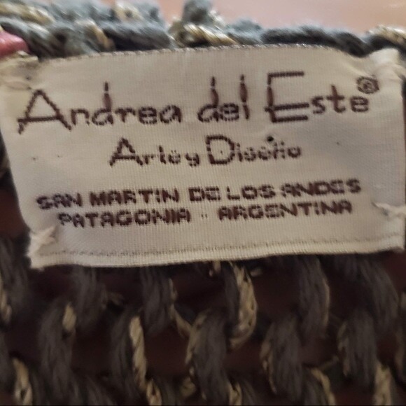 Vintage Boho ANDREA DEL ESTE‎ Argentina Loose knit cardigan Size Medium - Picture 4 of 9